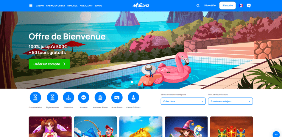 Millionz Casino Site web de MillionzCasino de France